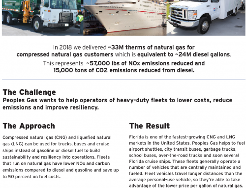 Peoples Gas is helping heavy-duty fleets to lower costs, reduce emissions and improve resiliency
